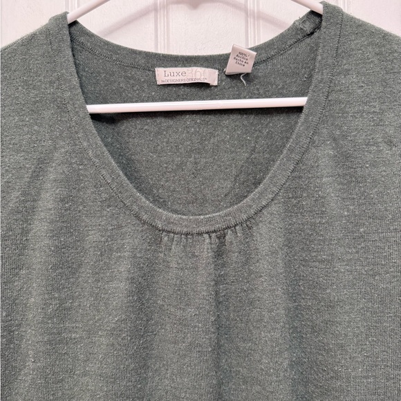 LUXE 360 Sz 2X Gray Soft Acrylic Top Sleeveless Shirt - Picture 3 of 9